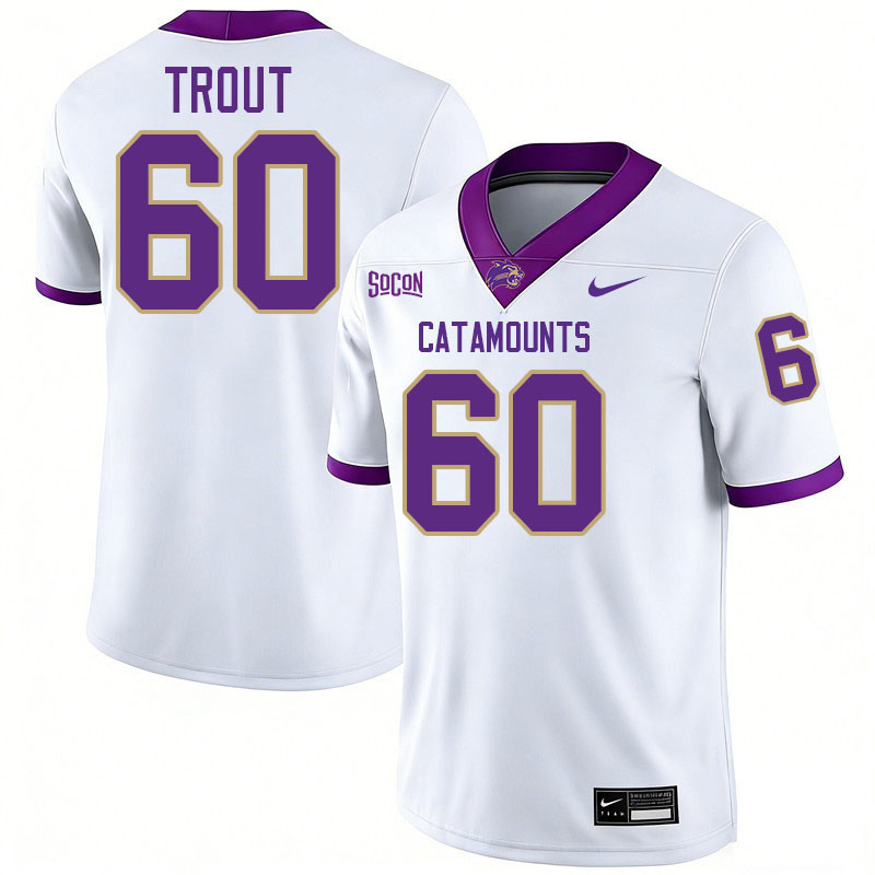 Western Carolina Catamounts #60 Marcus Trout College Football Jerseys,Uniforms-White